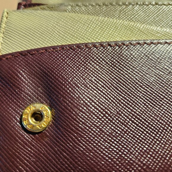 Prada Bordeaux Multicolor Saffiano Leather Wallet - Picture 5 of 16